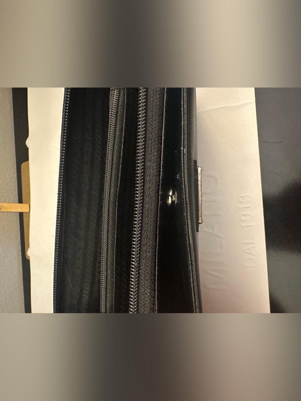 Prada black nylon and leather zippy and snap wallet - Picture 9 of 9